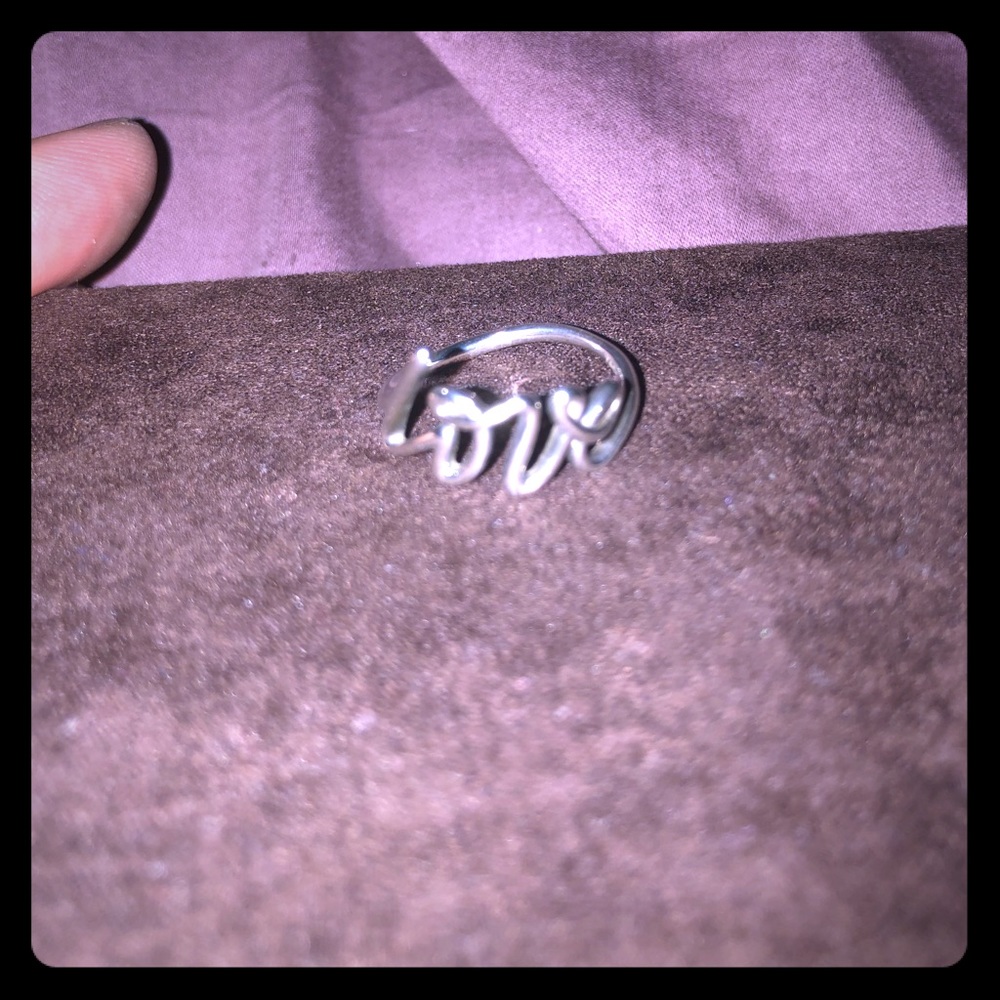 PalomaPicasso “Tiffany’s” LOVE Script Silver Ring